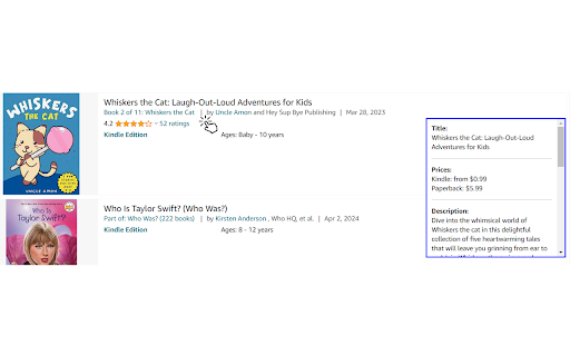 Amazon  Kindle Product Previewer  from Chrome web store to be run with OffiDocs Chromium online