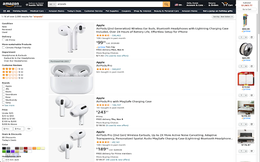 Amazon Navigator  from Chrome web store to be run with OffiDocs Chromium online