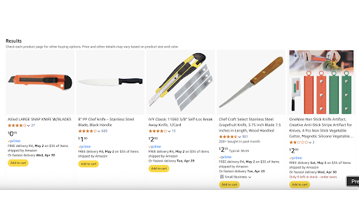 Amazon Prime Price Sorter  from Chrome web store to be run with OffiDocs Chromium online