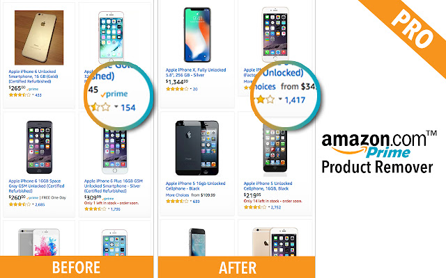 Amazon Prime Product Remover  from Chrome web store to be run with OffiDocs Chromium online