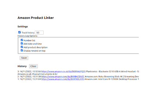Amazon Product Linker  from Chrome web store to be run with OffiDocs Chromium online