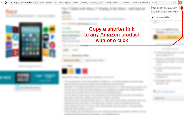 Amazon Product Link Shortener  from Chrome web store to be run with OffiDocs Chromium online