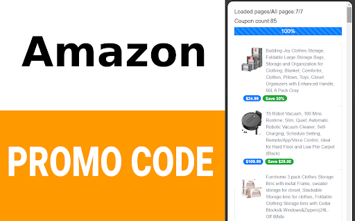 Amazon promo code  from Chrome web store to be run with OffiDocs Chromium online