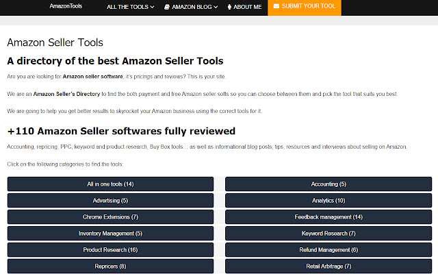 Amazon Seller Tools directory  from Chrome web store to be run with OffiDocs Chromium online