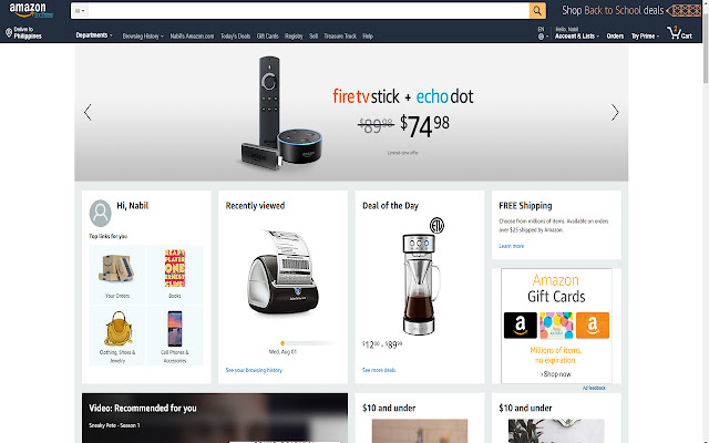 Amazon Simple Browsing  from Chrome web store to be run with OffiDocs Chromium online