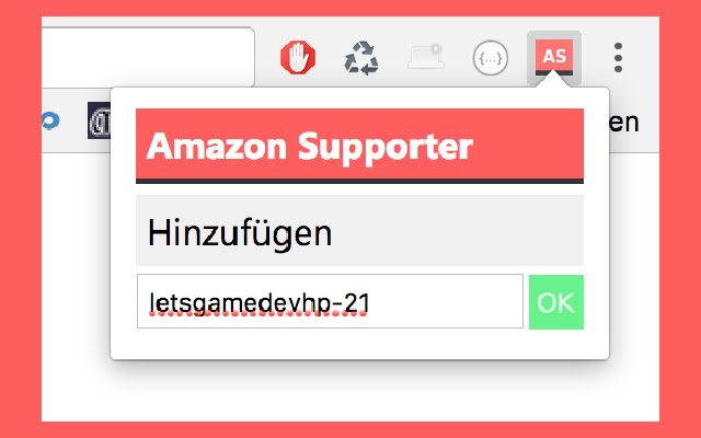 Amazon Supporter Einfach unterstützen!  from Chrome web store to be run with OffiDocs Chromium online