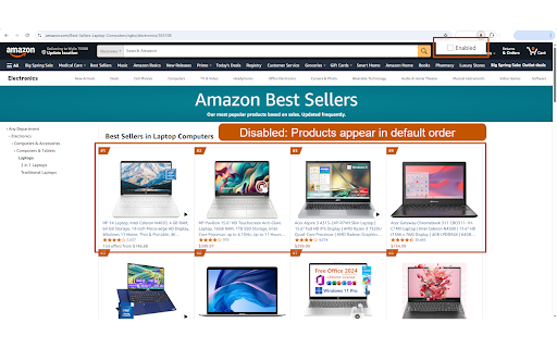 Amazon Top Rated  from Chrome web store to be run with OffiDocs Chromium online