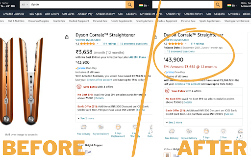 AmazonTweaks  from Chrome web store to be run with OffiDocs Chromium online