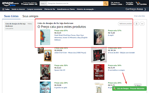 Amazon Wishlist Price Drops Finder  from Chrome web store to be run with OffiDocs Chromium online