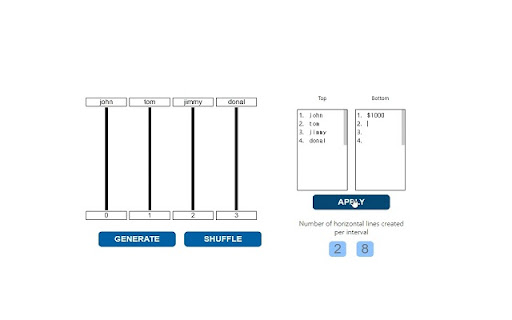 Amidakuji (Ladder Lottery)  from Chrome web store to be run with OffiDocs Chromium online