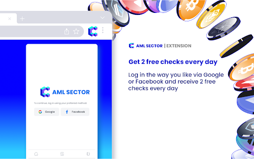AML Sector | Free Crypto AML Checker  from Chrome web store to be run with OffiDocs Chromium online
