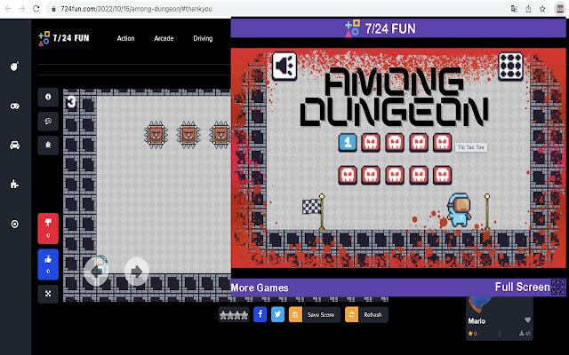 Among Us Dungeon Among Us Game  from Chrome web store to be run with OffiDocs Chromium online