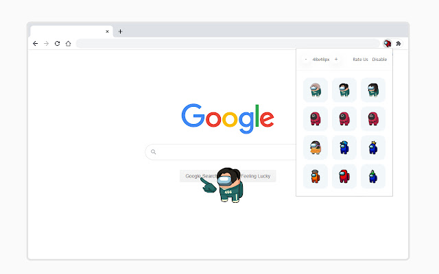 Among Us Squid Game Cursors  from Chrome web store to be run with OffiDocs Chromium online
