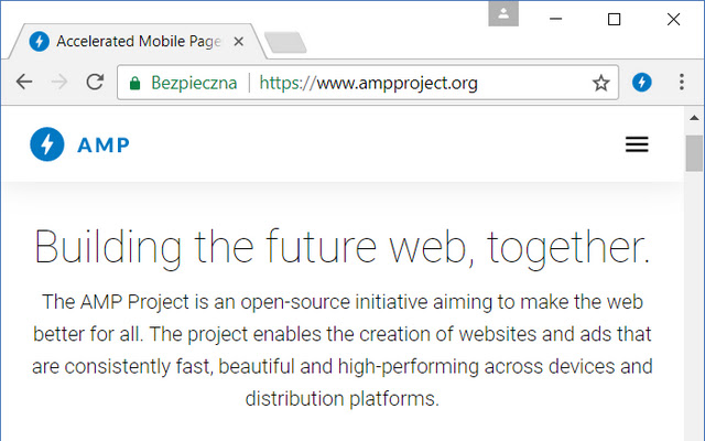 AMP Browser Extension  from Chrome web store to be run with OffiDocs Chromium online