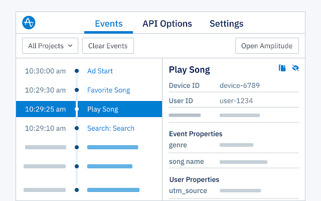 Amplitude Event Explorer  from Chrome web store to be run with OffiDocs Chromium online