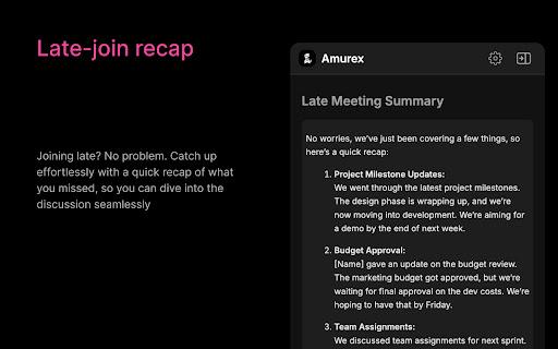 Amurex (Early Preview)  from Chrome web store to be run with OffiDocs Chromium online