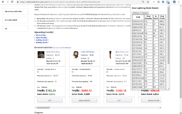 Amz Lightning Deals Reader  from Chrome web store to be run with OffiDocs Chromium online