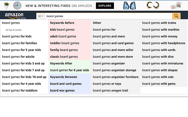 AMZ Suggestion Expander  from Chrome web store to be run with OffiDocs Chromium online