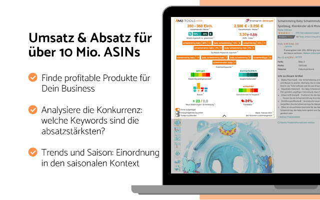 AMZ TOOLS Amazon Produktanalyse  SEO  from Chrome web store to be run with OffiDocs Chromium online