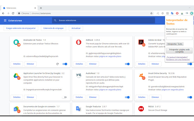 Analizador de Textos  from Chrome web store to be run with OffiDocs Chromium online