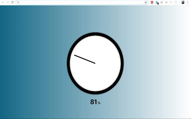Analog Percent Clock  from Chrome web store to be run with OffiDocs Chromium online