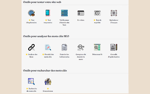 Analyseur SEO DURLs  from Chrome web store to be run with OffiDocs Chromium online