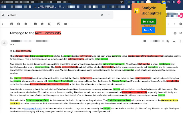 Analytic Highlighter  from Chrome web store to be run with OffiDocs Chromium online