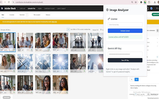 Analyzer Keywords for AdobeStock  from Chrome web store to be run with OffiDocs Chromium online