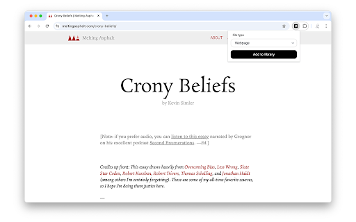 Anara Web Clipper  from Chrome web store to be run with OffiDocs Chromium online