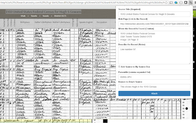 Ancestry Source Linker  from Chrome web store to be run with OffiDocs Chromium online