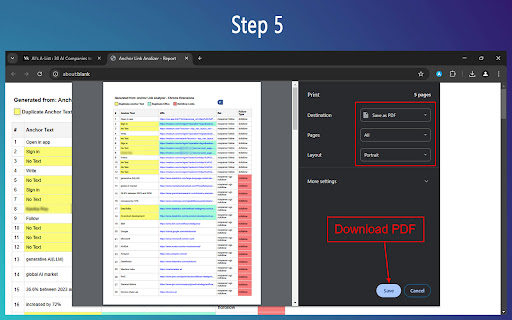 Anchor Link Analyzer – Comprehensive Link Analysis Tool  from Chrome web store to be run with OffiDocs Chromium online