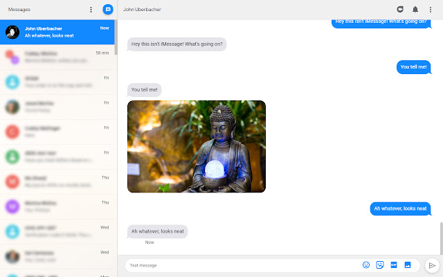 Android iMessage Messages Theme  from Chrome web store to be run with OffiDocs Chromium online