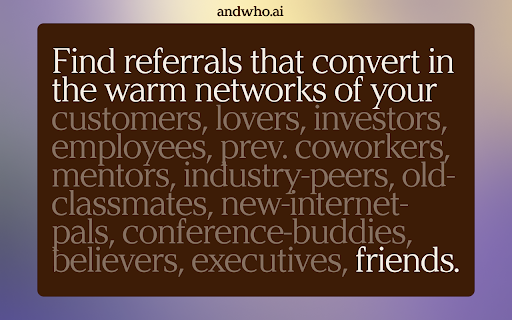 andwho One click LinkedIn Sync  from Chrome web store to be run with OffiDocs Chromium online