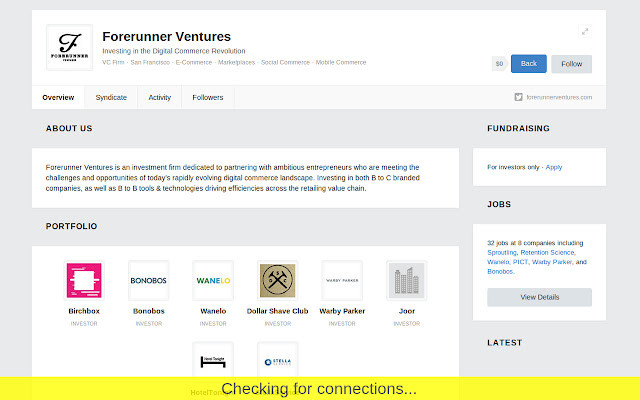 AngelList/500 Startups Connection Highlighter  from Chrome web store to be run with OffiDocs Chromium online