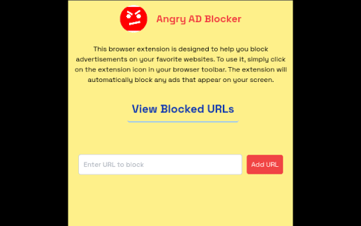 Angry Ad Blocker  from Chrome web store to be run with OffiDocs Chromium online