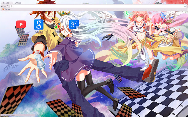 A Nice picture of Sora and Shiro 1920x1080  from Chrome web store to be run with OffiDocs Chromium online