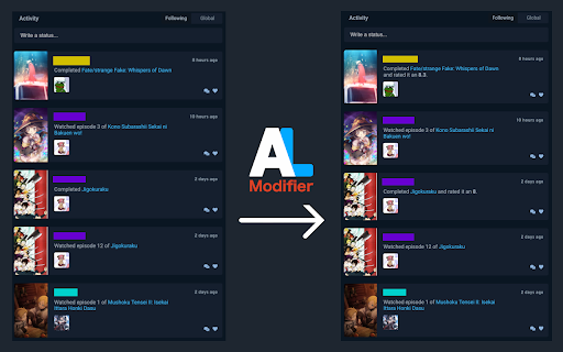 AniList Modifier  from Chrome web store to be run with OffiDocs Chromium online