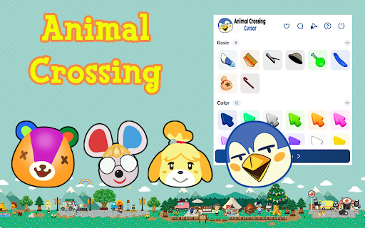 Animal Crossing Cursor Custom Nintendo Game Cursor for Chrome  from Chrome web store to be run with OffiDocs Chromium online