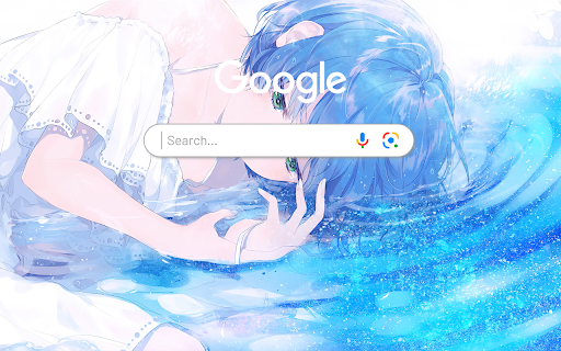 Anime Girl Blue Hair Anime Theme  from Chrome web store to be run with OffiDocs Chromium online