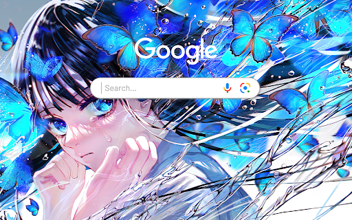 Anime Girl Butterfly Anime Theme  from Chrome web store to be run with OffiDocs Chromium online