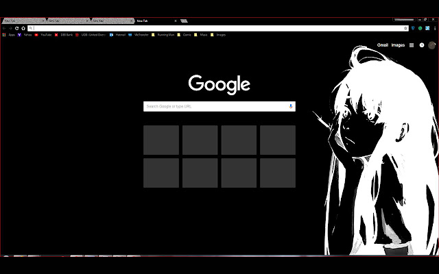 Anime Girl Dark Black Theme  from Chrome web store to be run with OffiDocs Chromium online