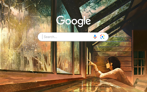 Anime Girl Lonely Raining Anime Theme  from Chrome web store to be run with OffiDocs Chromium online
