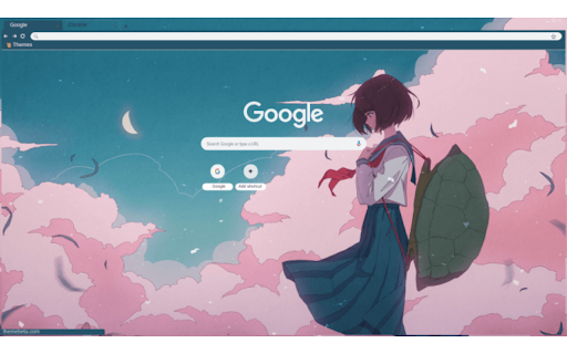 Anime Girl Pink/Blue  from Chrome web store to be run with OffiDocs Chromium online