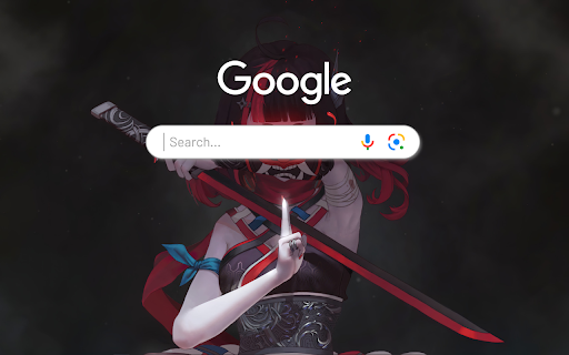 Anime Girl Red Eye Warrior Katana Anime Theme  from Chrome web store to be run with OffiDocs Chromium online