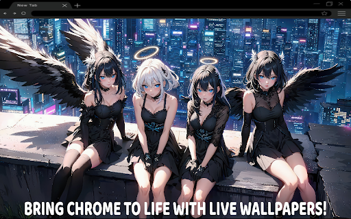 Anime Girls Angel Wings Live Wallpaper  from Chrome web store to be run with OffiDocs Chromium online