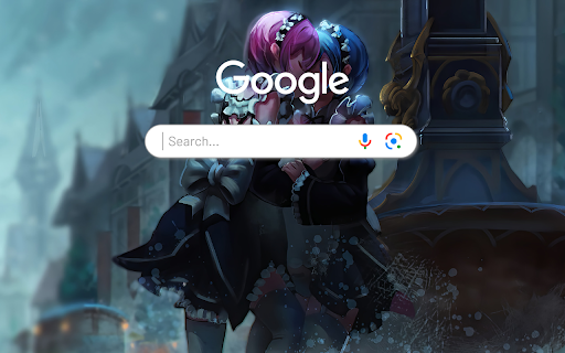 Anime Girls Maid Ram Rem ReZero Anime Theme  from Chrome web store to be run with OffiDocs Chromium online
