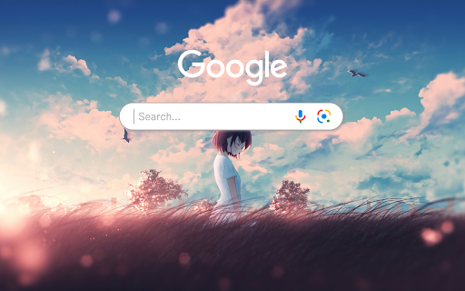 Anime Girl Sunrise Scenery Sky Anime Theme  from Chrome web store to be run with OffiDocs Chromium online