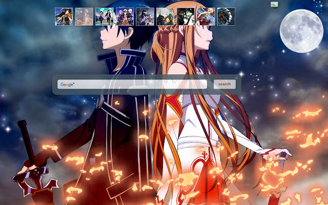 Anime New Tab  from Chrome web store to be run with OffiDocs Chromium online