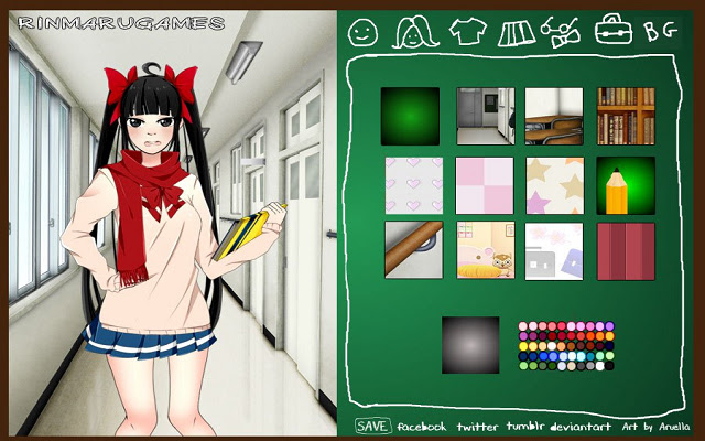 Anime school girl dress up game  from Chrome web store to be run with OffiDocs Chromium online