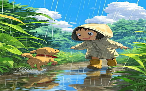 Anime style wallpaper  from Chrome web store to be run with OffiDocs Chromium online